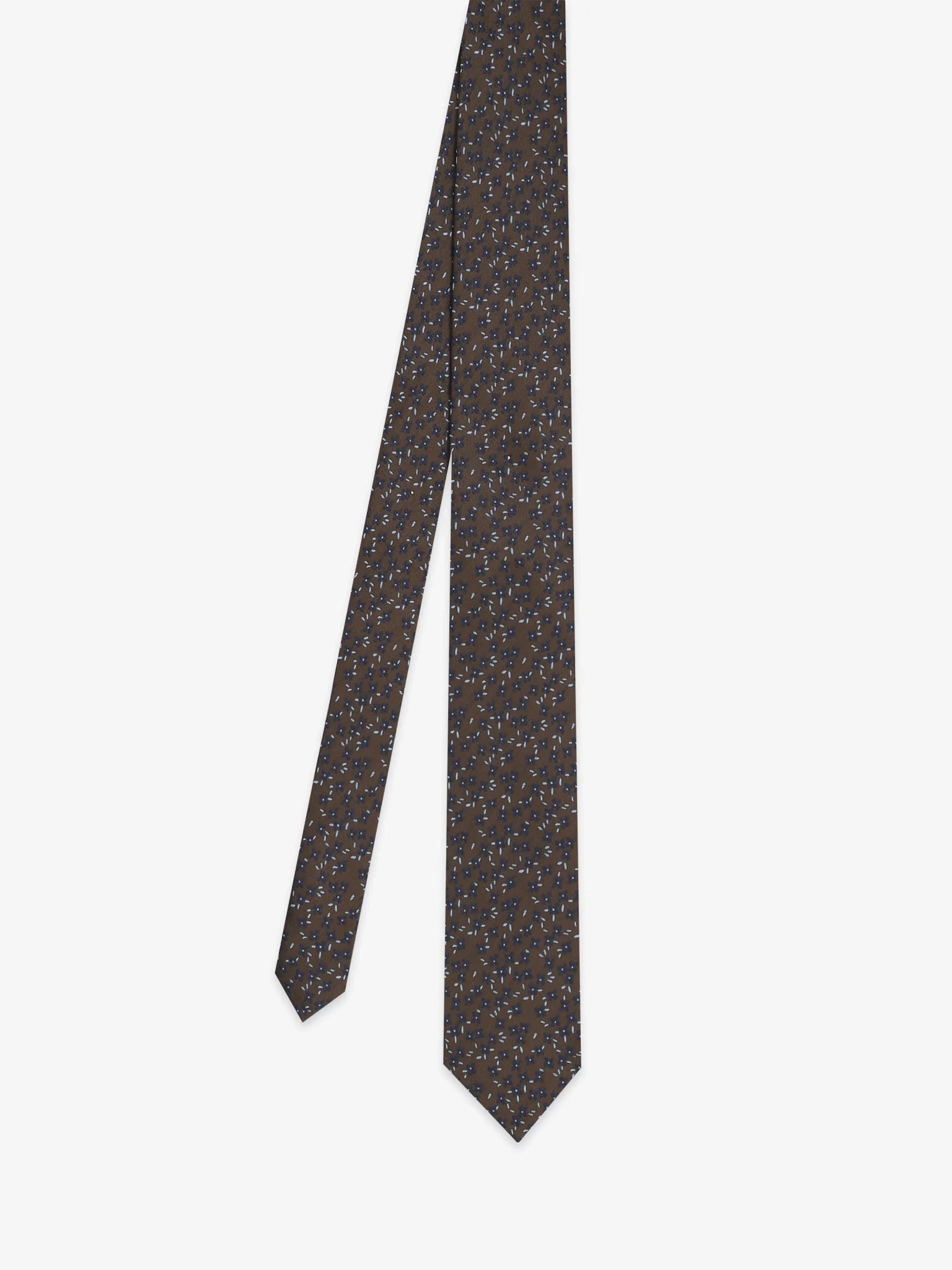 Cravate fantaisie marron - IZAC