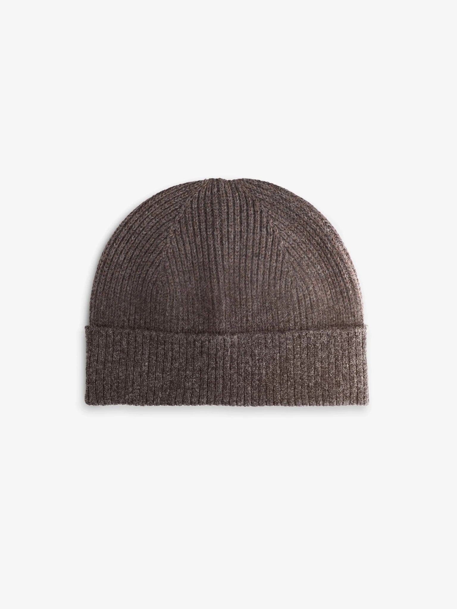 Bonnet en maille côtelée marron - IZAC