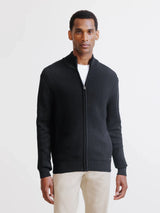 Gilet zippé à jeux de points noir - IZAC