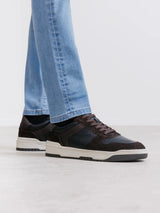 Baskets en cuir marron - IZAC