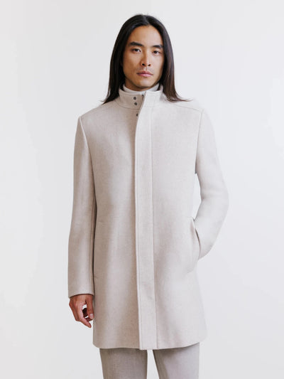 Manteau col montant beige - IZAC