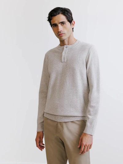 Pull col rond beige - IZAC
