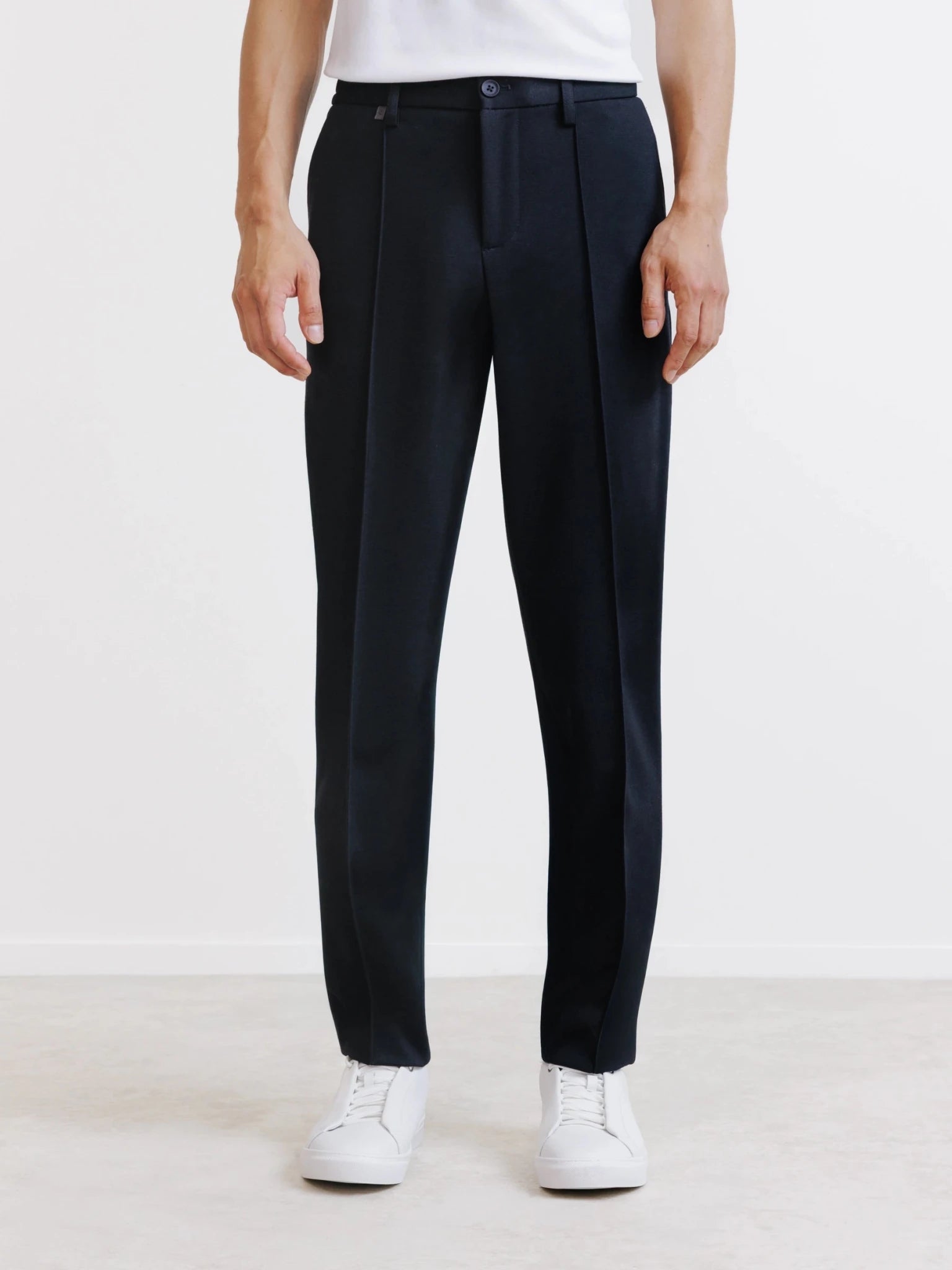 Pantalon en maille marine - IZAC