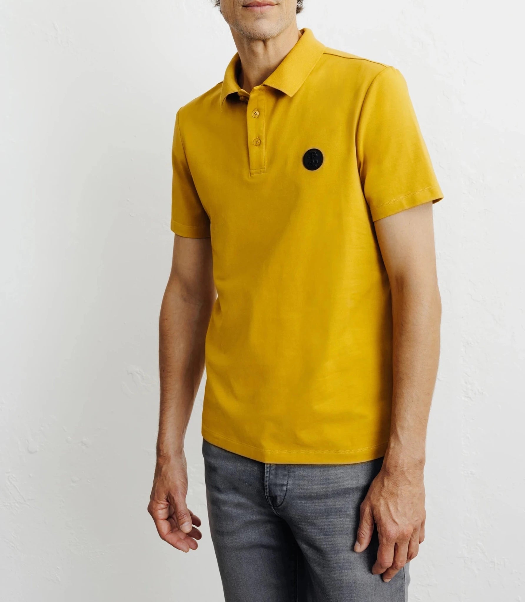 Polo boutonné jaune - IZAC