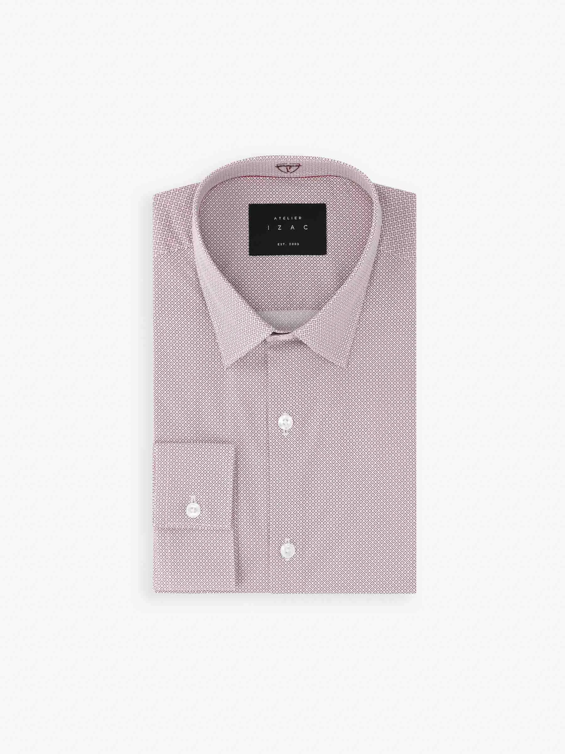 Chemise fantaisie bordeaux - IZAC