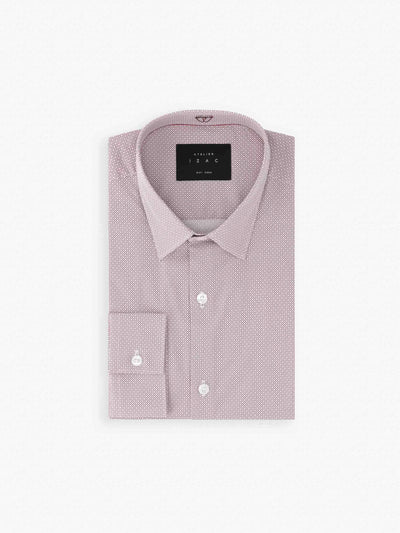 Chemise fantaisie bordeaux - IZAC