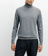Grey turtleneck sweater
