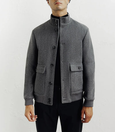 Blouson col montant gris - IZAC