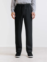 Pantalon à taille élastiquée noir