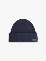 Bonnet en maille côtelée marine - IZAC