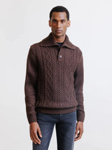Pull col camionneur chocolat - IZAC