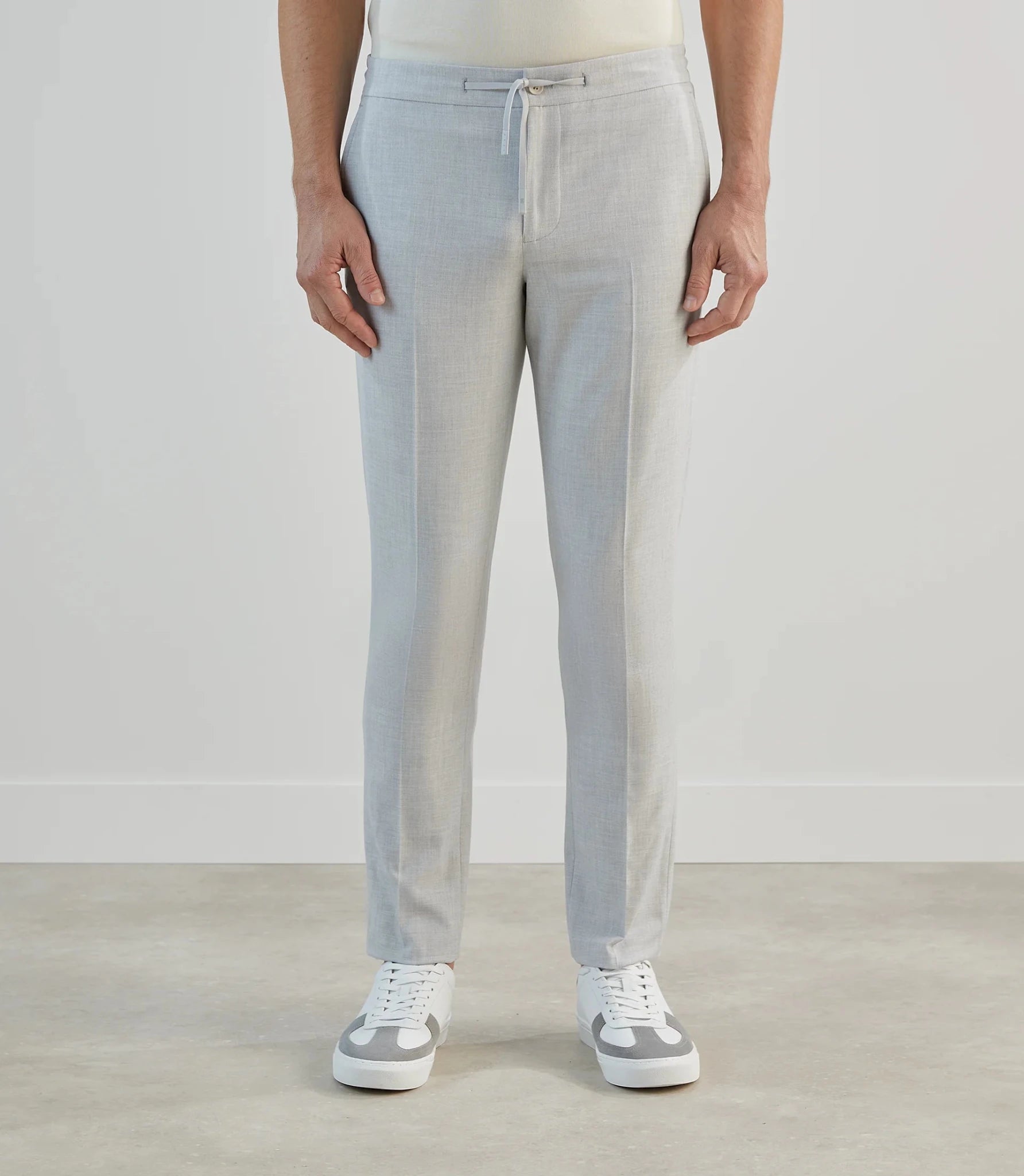Pantalon ville avec cordon de serrage gris clair - IZAC