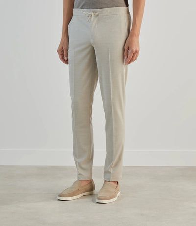 Pantalon ville avec cordon de serrage beige - IZAC