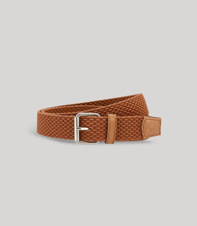 Ceinture tressée orange - IZAC