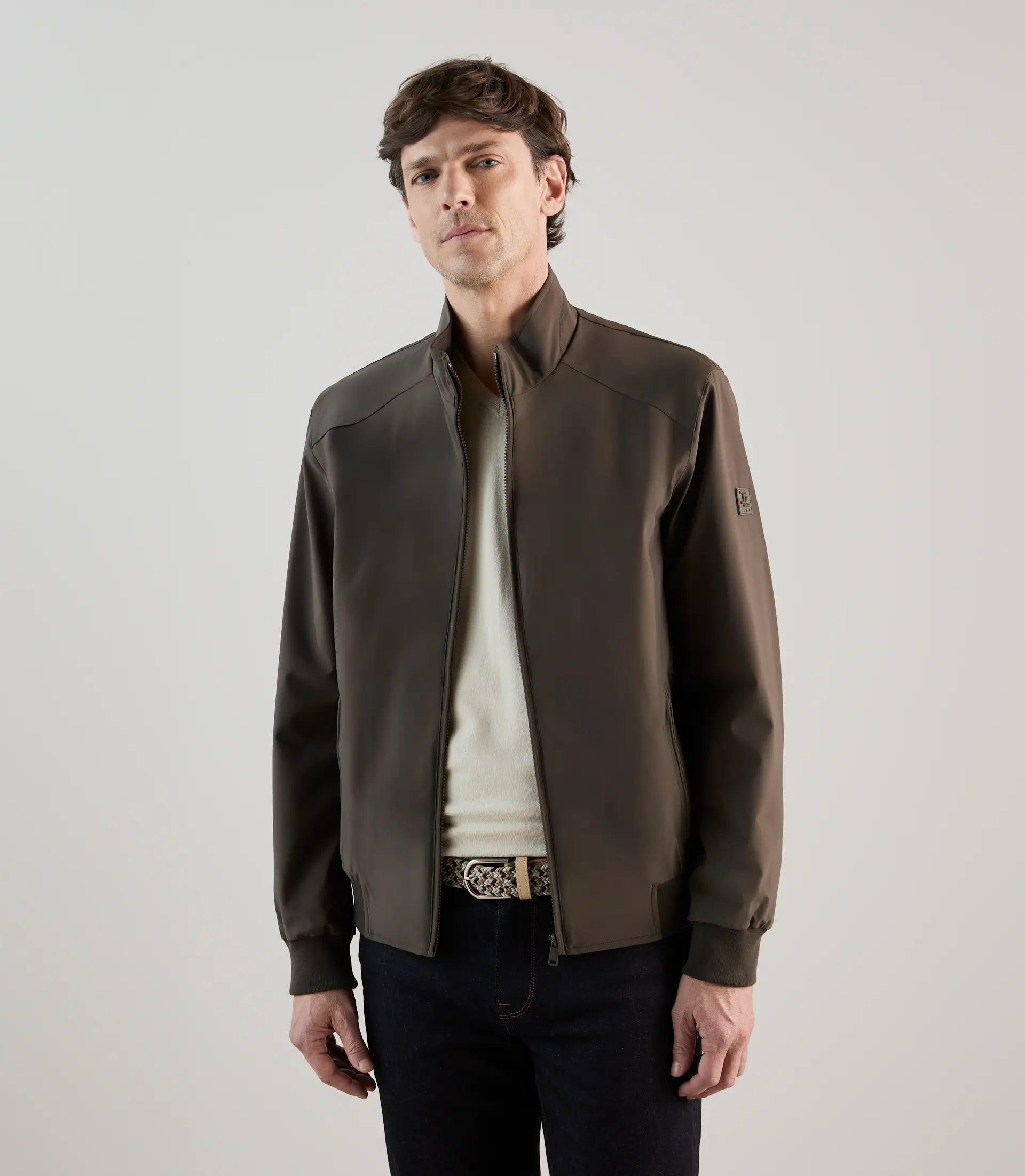 Blouson col montant kaki f - IZAC