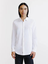 Chemise slim en maille blanche - IZAC