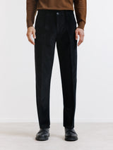 Pantalon ville en velours noir - IZAC