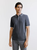 Polo en maille anthracite