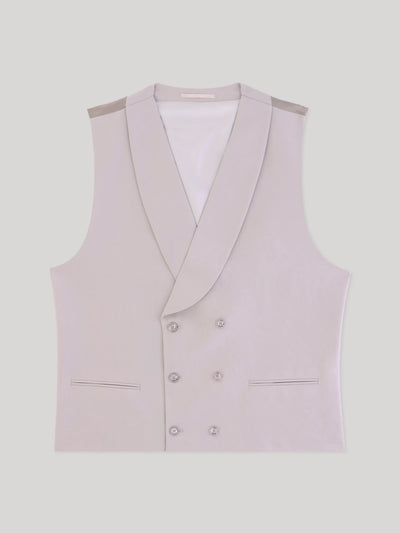 Gilet ville en laine majoritaire beige - IZAC
