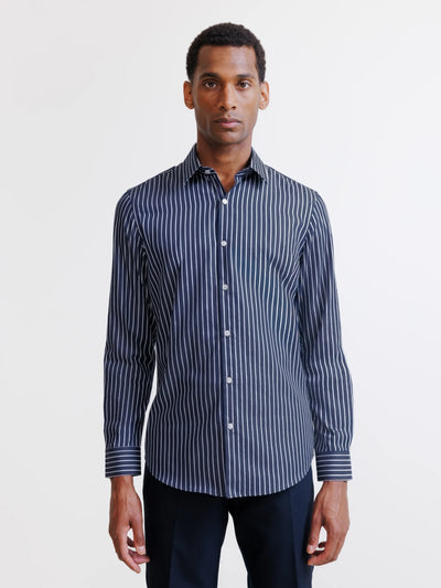 Chemise à rayures marine - IZAC