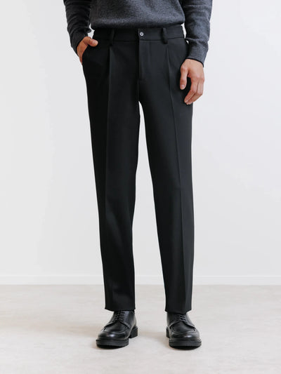 Pantalon ville en tissu sergé noir - IZAC