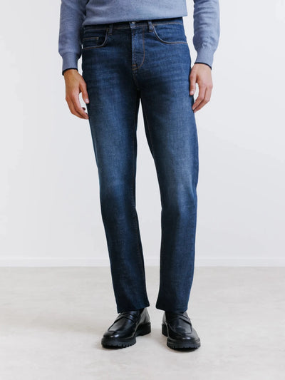 Jean 5 poches regular bleu - IZAC