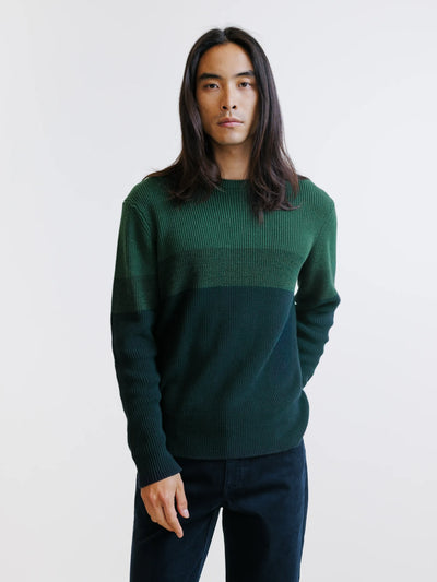 Dark green crewneck sweater