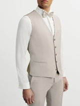 Gilet ville en laine majoritaire beige