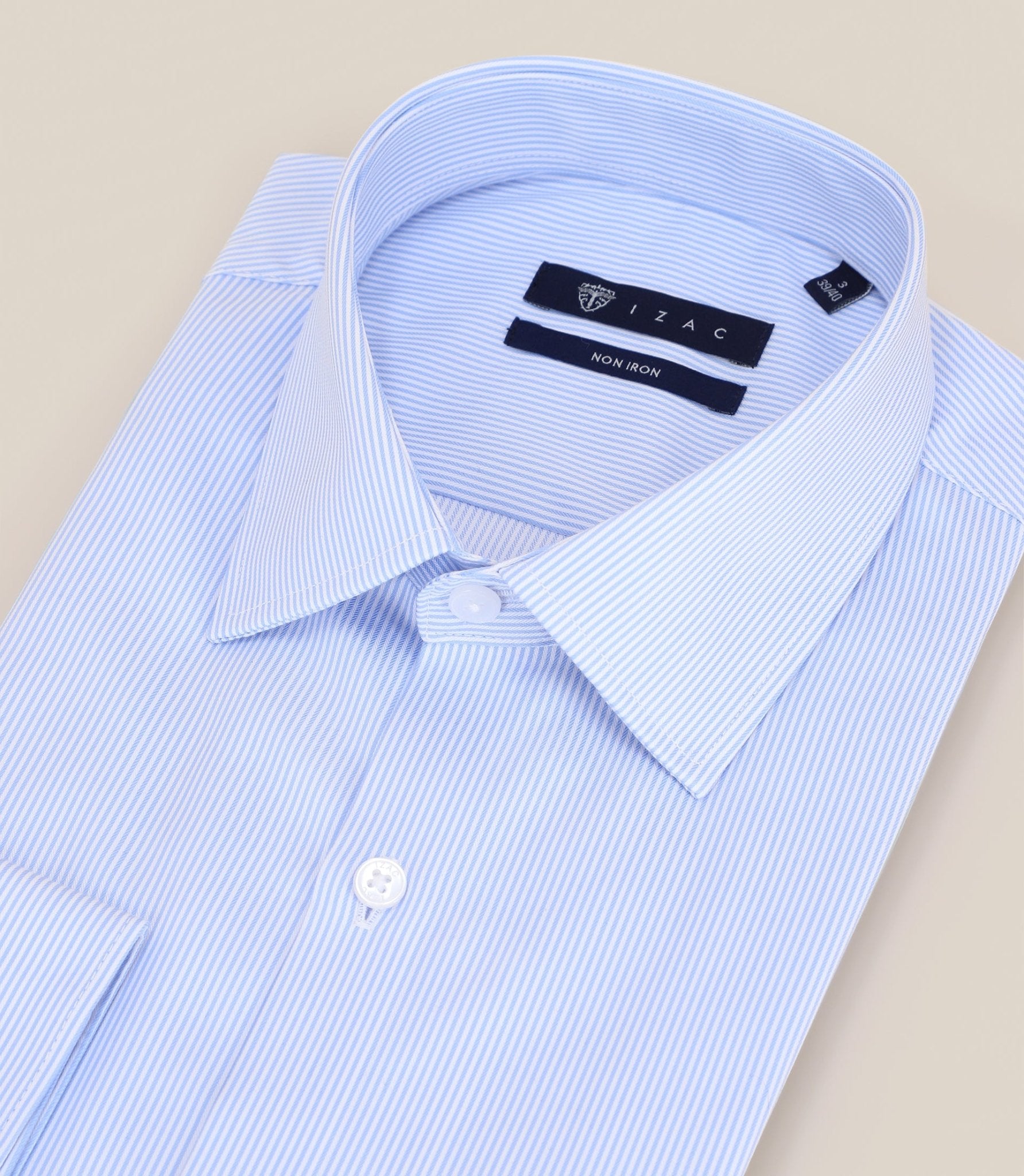 Chemise ville non iron bleue - IZAC