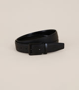 Ceinture 100% cuir ajustable noire - IZAC