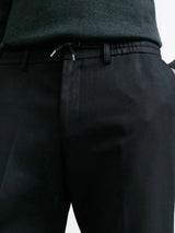 Black flannel city trousers