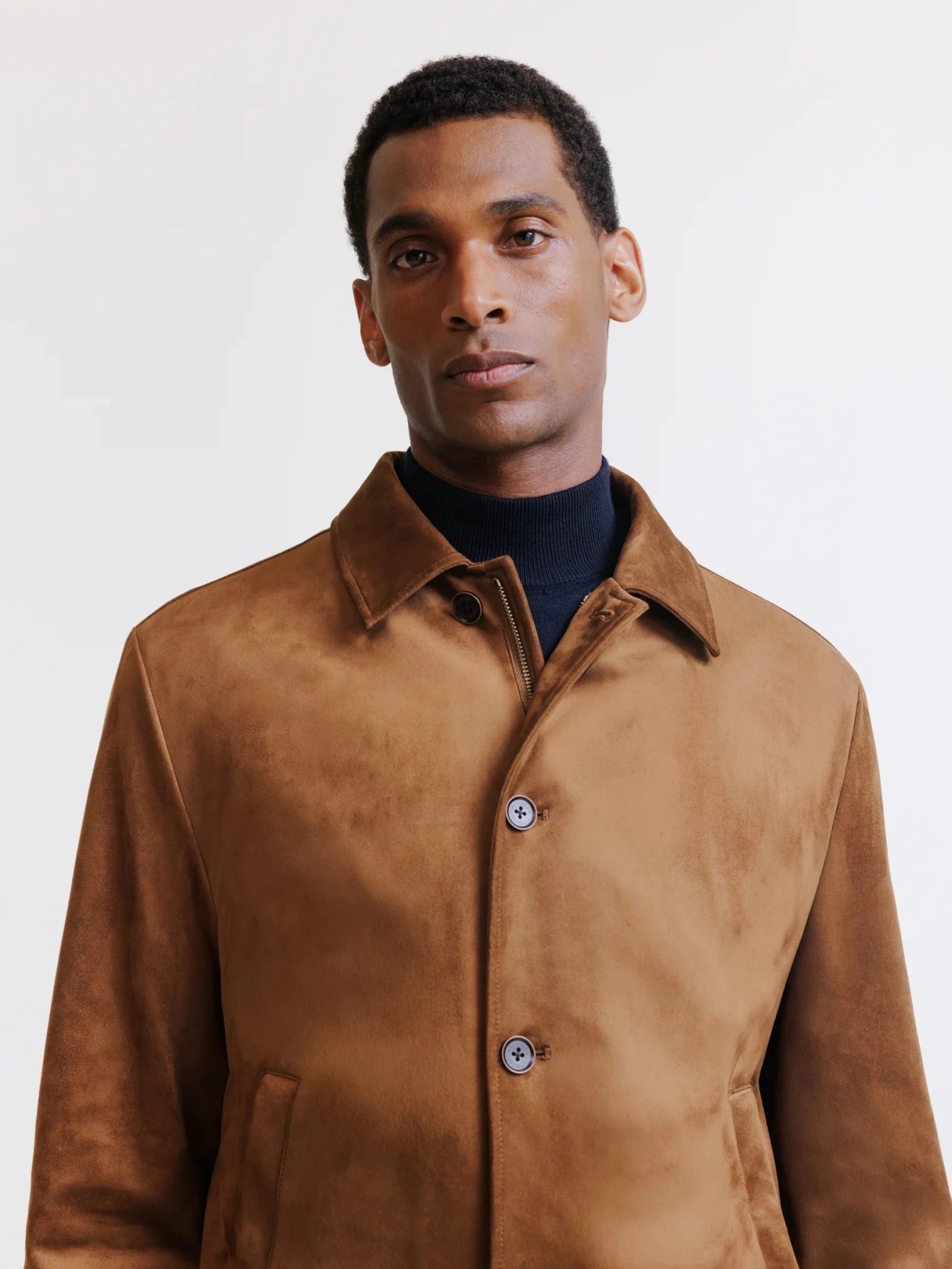 Blouson en suède marron - IZAC