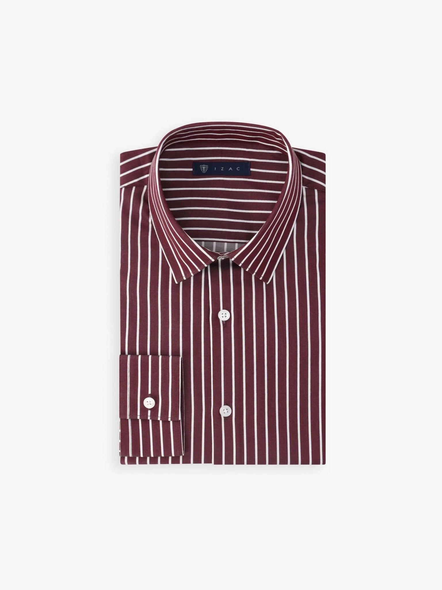 Chemise à rayures bordeaux - IZAC