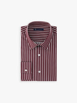Burgundy striped shirt