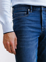 Jean 5 poches slim bleu moyen - IZAC