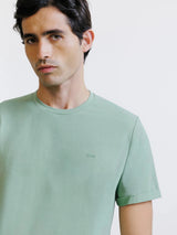 T-shirt col rond vert - IZAC