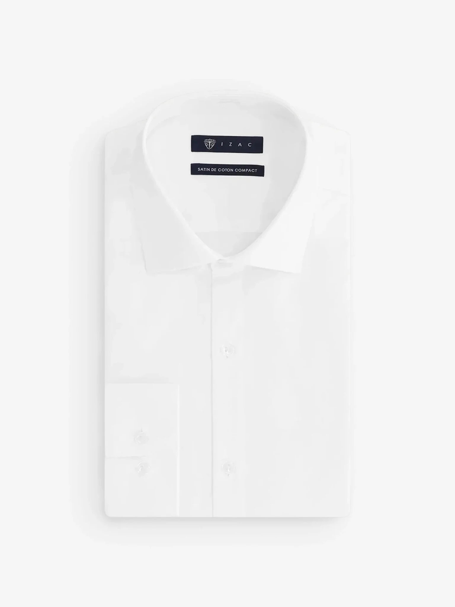 Chemise en satin de coton blanche - IZAC