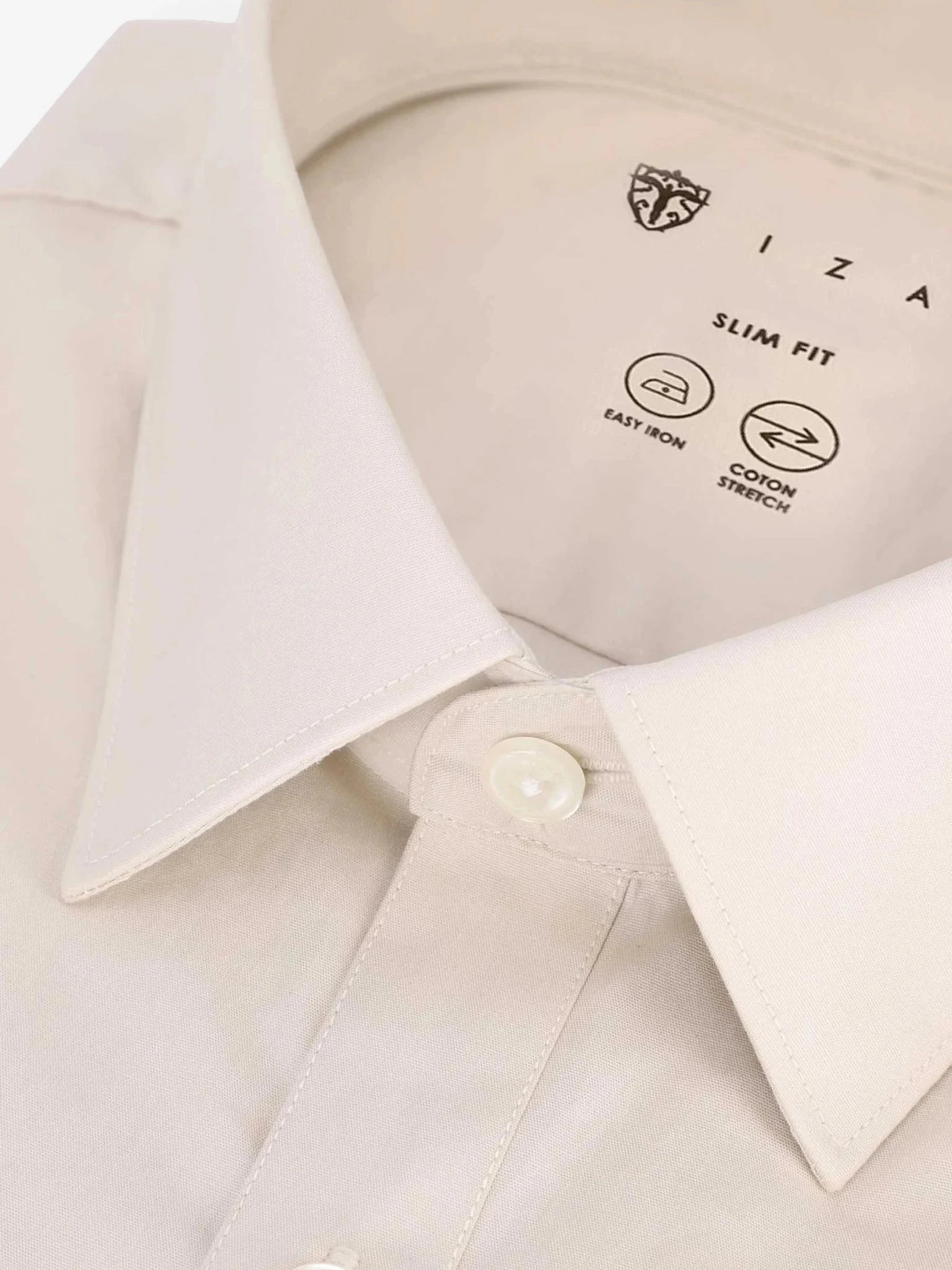 Chemise ville unie beige - IZAC