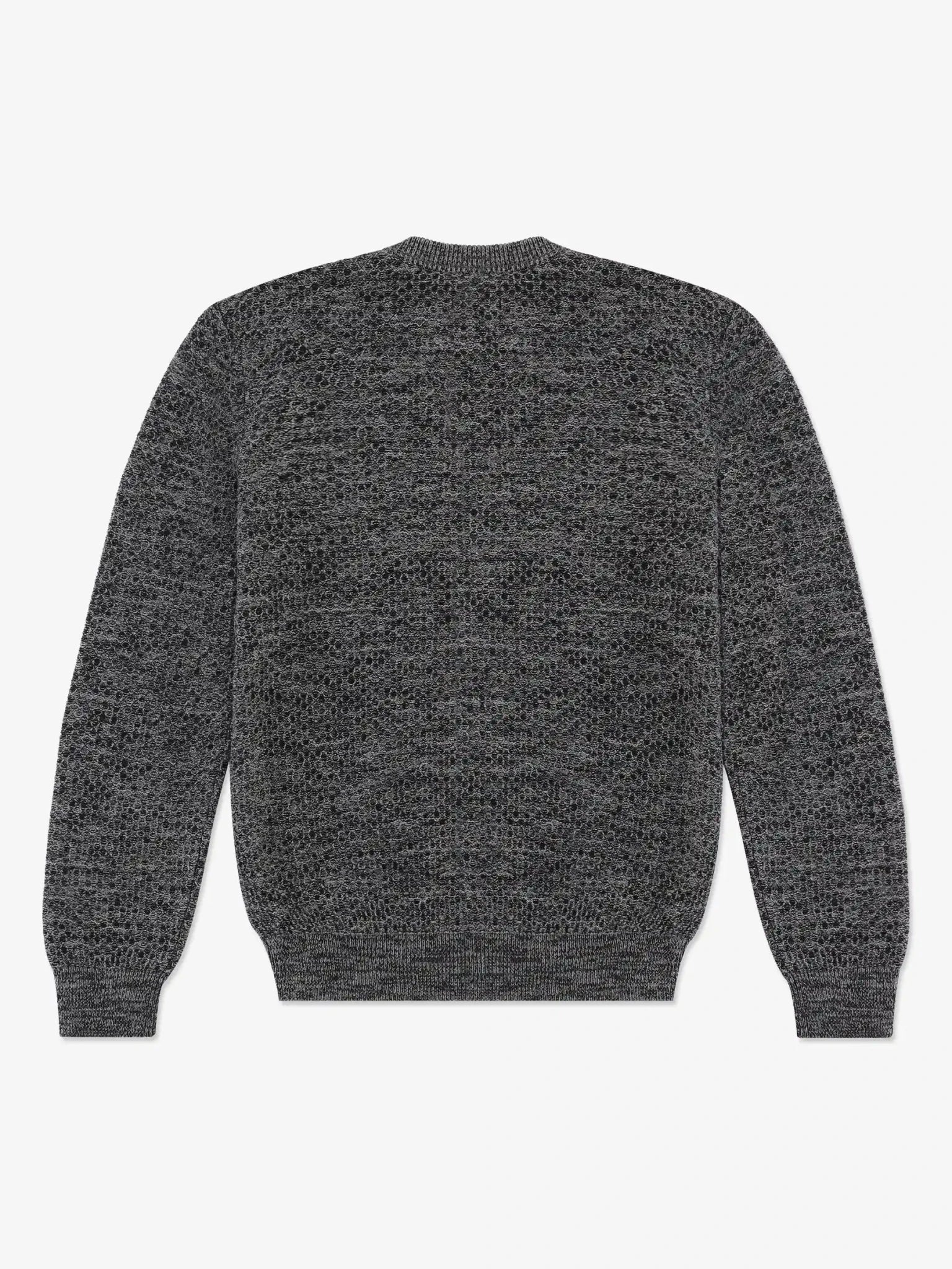 Pull col rond uni jeu de point anthracite