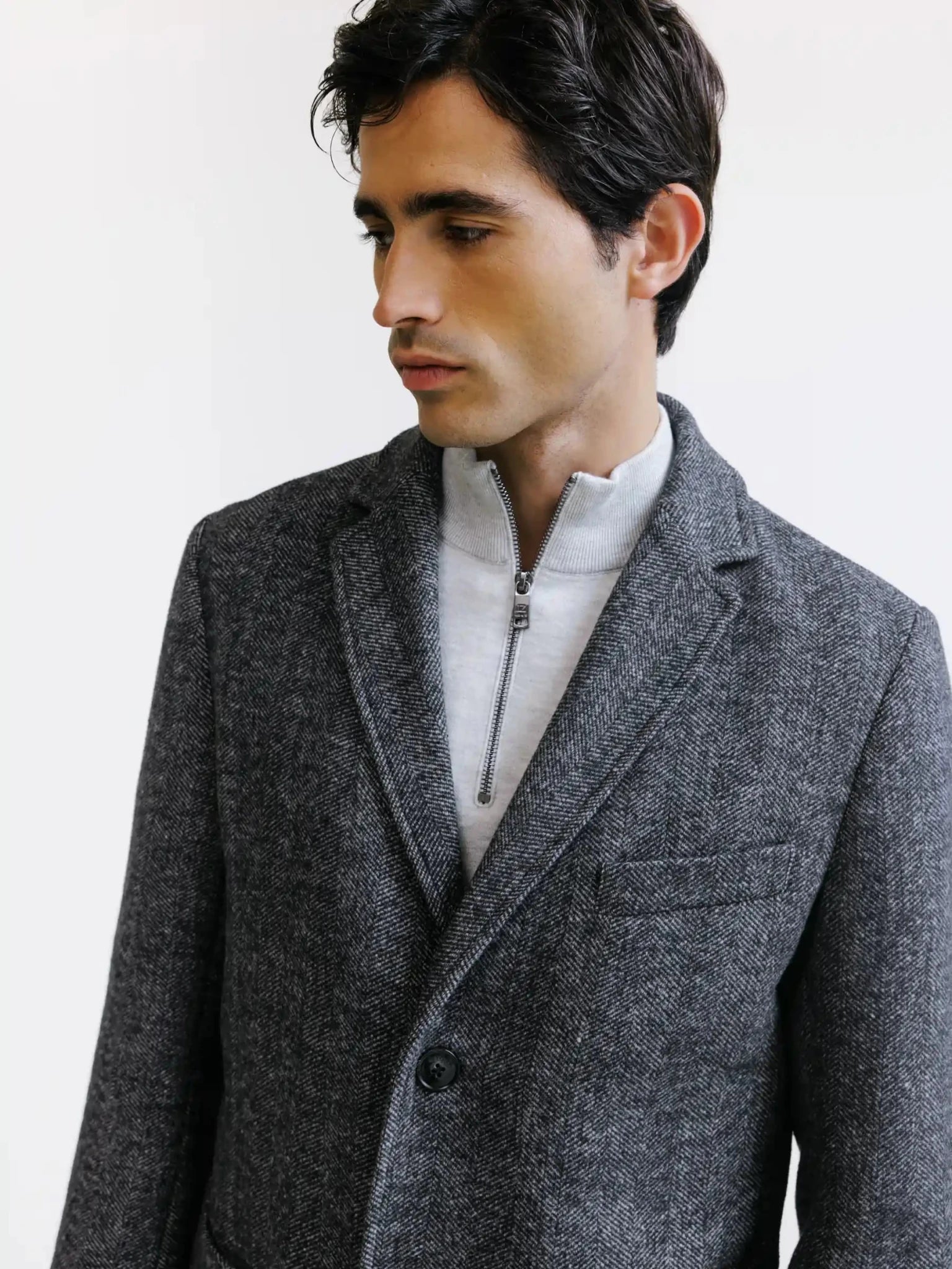 Manteau 3 boutons noir - IZAC