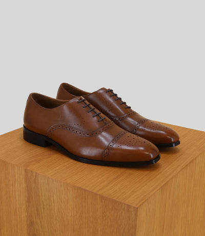 Derby en cuir marron - IZAC