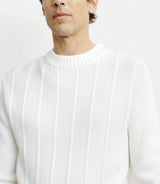 Ecru round-neck sweater