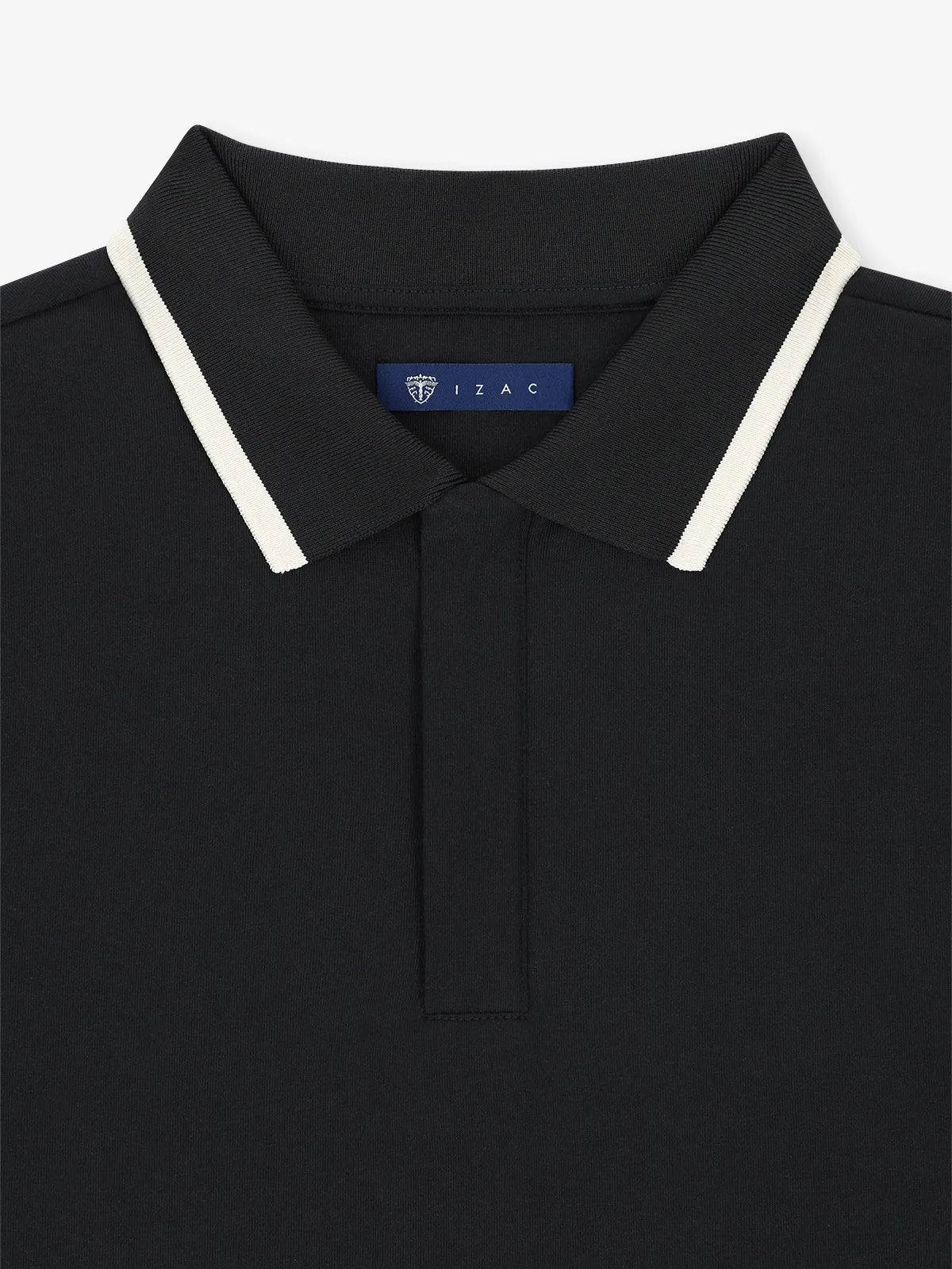 Polo en jersey noir - IZAC