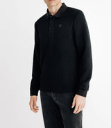 Polo nid d'abeille noir - IZAC