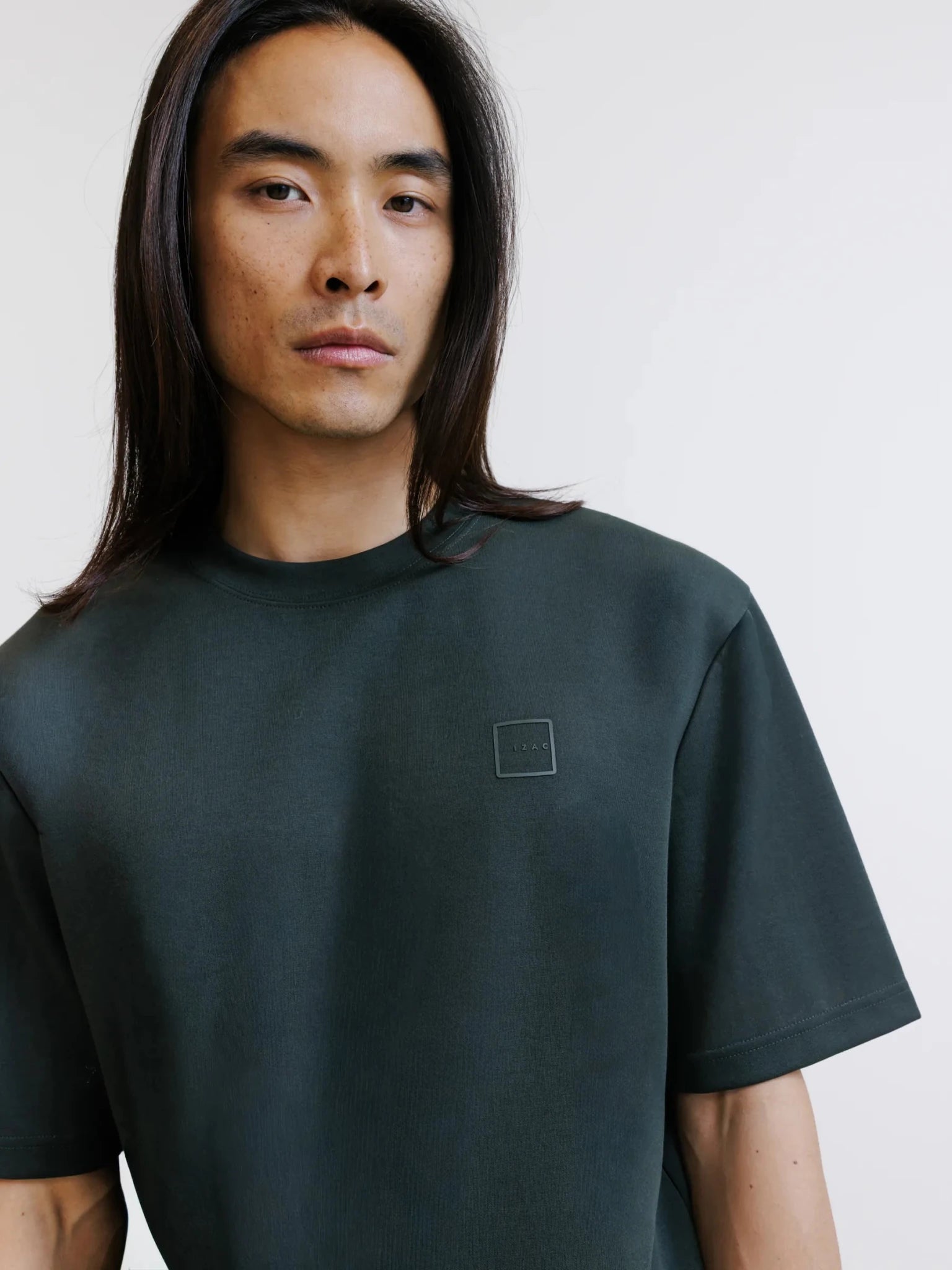 T-shirt oversize kaki foncé - IZAC