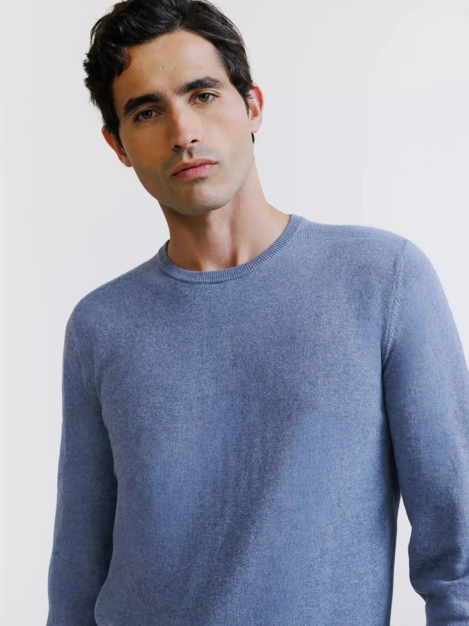 Pull col rond indigo - IZAC