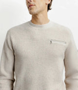 Beige round-neck sweater