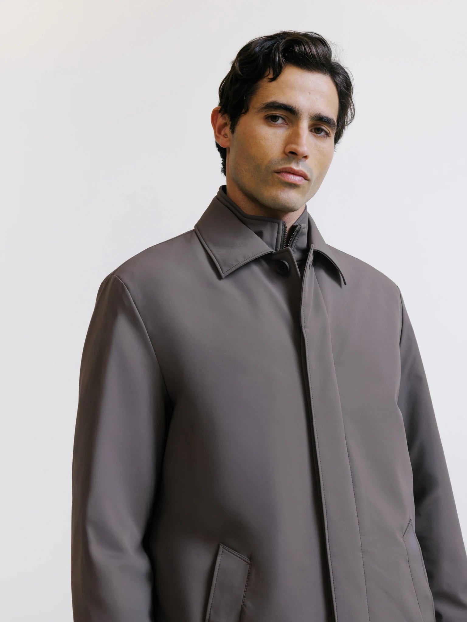 Manteau imperméable taupe - IZAC