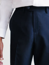 Navy blue 100% wool city trousers