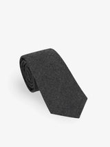 Cravate unie flanelle anthracite - IZAC